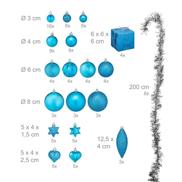 Julgranskulor i set om 110 st