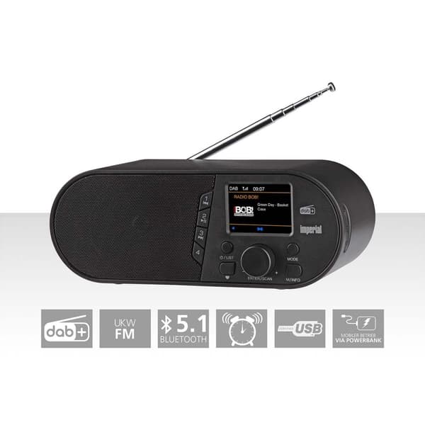 DABMAN d105 Kompakti DAB+ / FM / Bluetooth-radio Musta