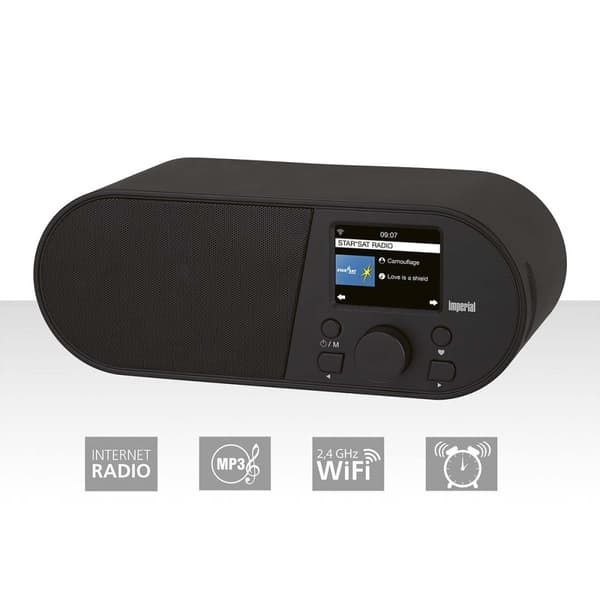 i105 WLAN internetradio med 2,4 tommer farveskærm Sort