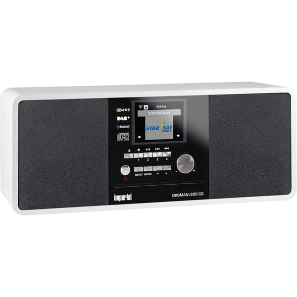 DABMAN i200 CD-monitoimiradio DAB+ / FM / Internet / Bluetooth Valkoinen