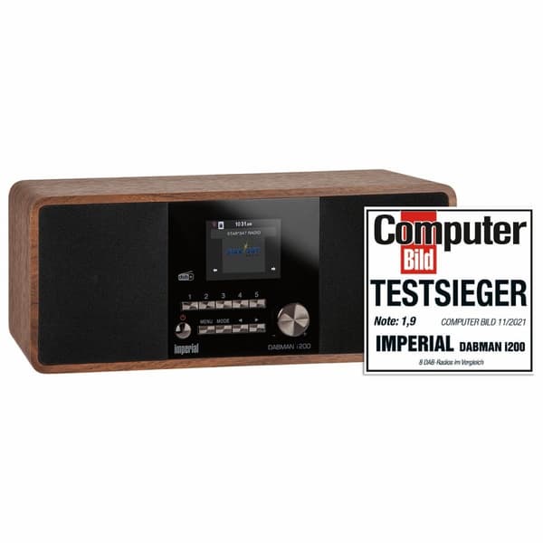 DABMAN i200 Multifunksjonell stereoradio DAB+ / FM / Internett i treutseende