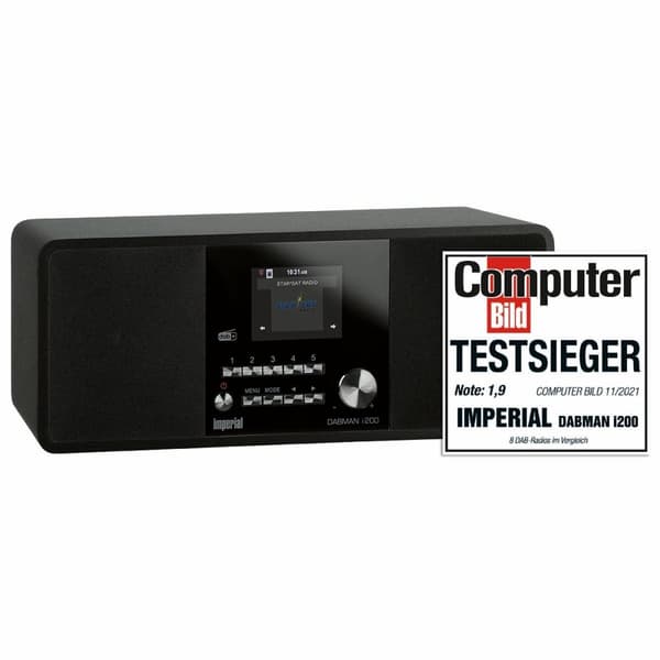 DABMAN i200 Multifunktionell stereoradio DAB+ / FM / Internet Svart | CDON