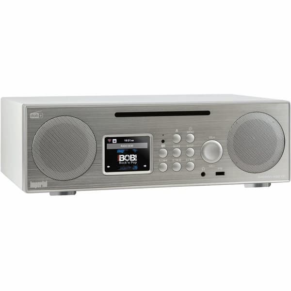 DABMAN i450 CD monitoiminen stereoradio DAB+ / FM / Internet / Bluetooth Valkoinen-hopea