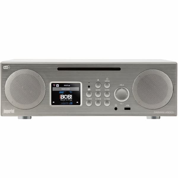 DABMAN i450 CD monitoiminen stereoradio DAB+ / FM / Internet / Bluetooth Valkoinen-hopea