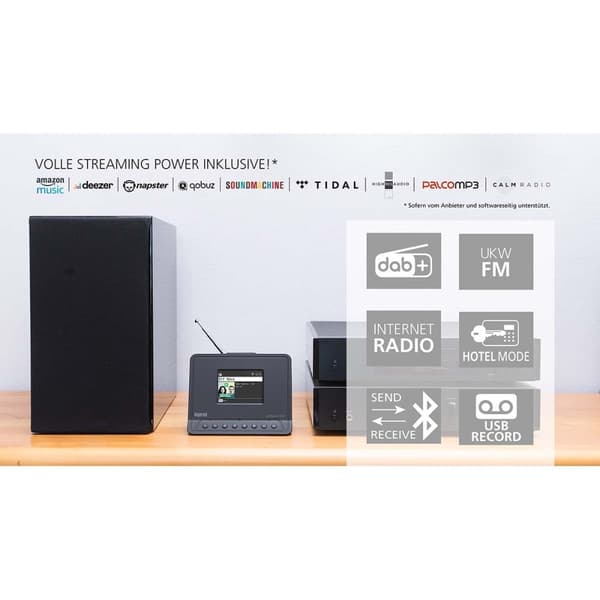 DABMAN i410 BT Compact Hybrid Radio DAB+ / FM / Internet / Bluetooth Sort