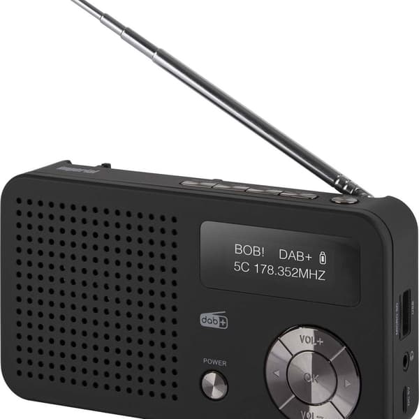 DABMAN 13 Bärbar DAB+ / FM-radio Svart