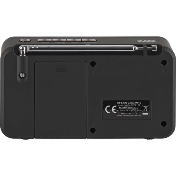 DABMAN 13 Bärbar DAB+ / FM-radio Svart