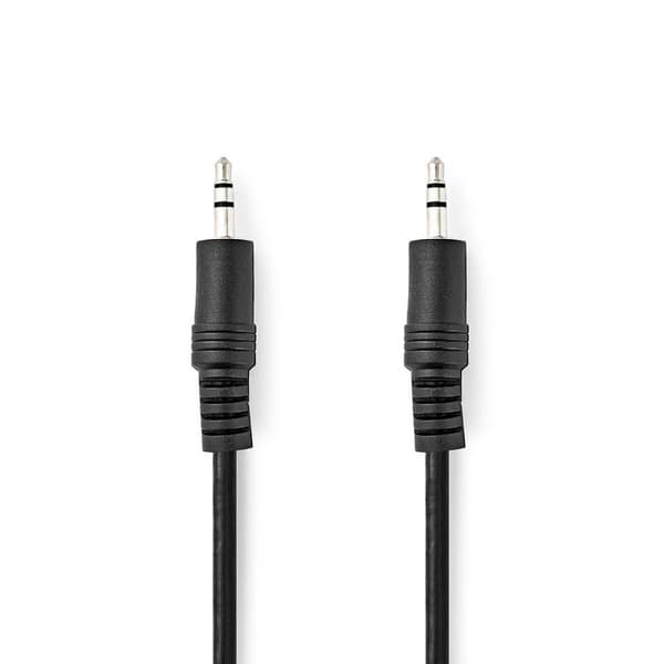 Stereoljudkabel | 3.5 mm Hane | 3.5 mm Hane | Nickelplaterad | 1.50 m | Rund | Svart | Label