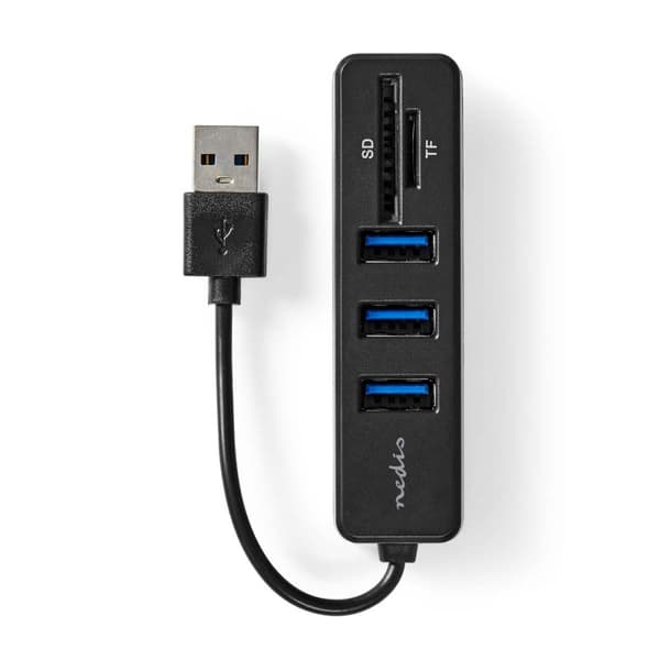 USB-hub | 1x USB-A | 3x USB A Hun | 5-Port port(s) | USB 2.0 | USB Drevet | SD & MicroSD