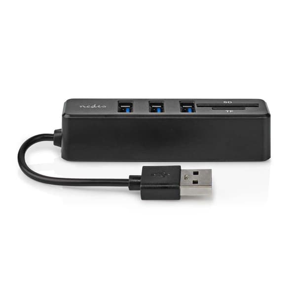 USB-hub | 1x USB-A | 3x USB A Hun | 5-Port port(s) | USB 2.0 | USB Drevet | SD & MicroSD