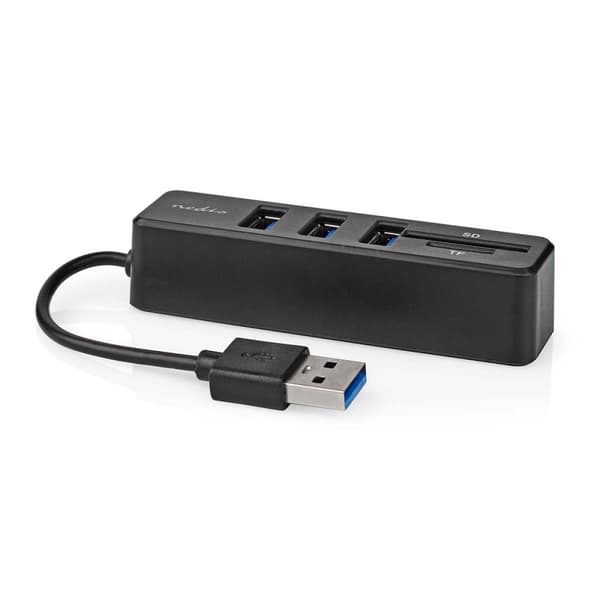 USB-hub | 1x USB-A | 3x USB A Hun | 5-Port port(s) | USB 2.0 | USB Drevet | SD & MicroSD