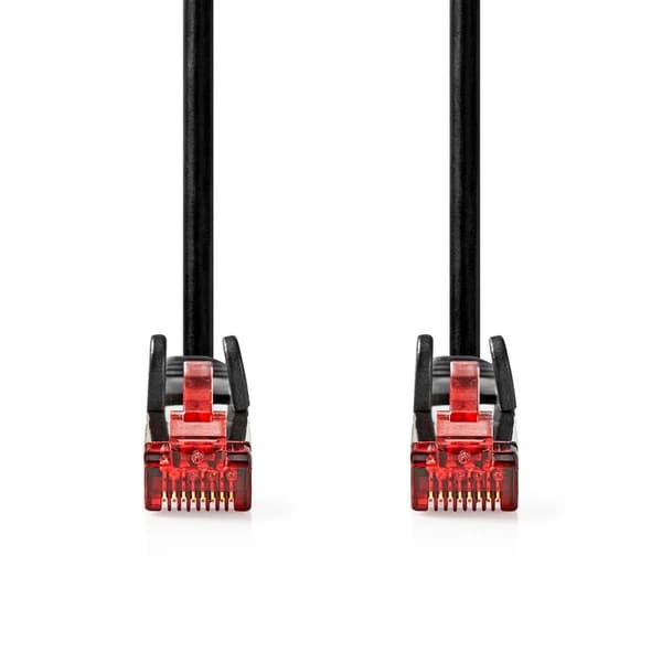 CAT6 Nettverkskabel | RJ45 Han | RJ45 Han | U/UTP | 30.0 m | Rund | PVC | Sort | Label