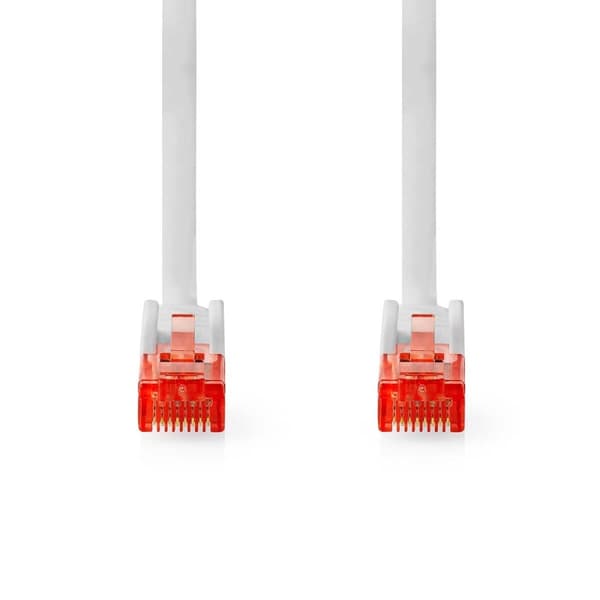 Kat 6 kabel | RJ45 Han | RJ45 Han | U/UTP | 1.50 m | Runde | PVC | Hvid | Label