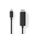 Miniatyrbillede 1 af 3: USB-C™ Adapter | USB 3.2 Gen 1 | USB-C™ Han | HDMI™ Stik | 4K@60Hz | 1.00 m | Runde | Nikkelplateret | PVC | Sort | Label