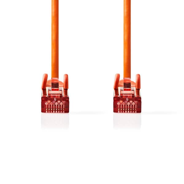 Kat 6 kabel | RJ45 Han | RJ45 Han | S/FTP | 10.0 m | Runde | LSZH | Orange | Label