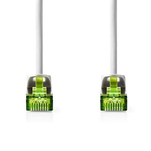 CAT7 verkkokaapeli | S/FTP | RJ45 uros | RJ45 uros | 1.00 m | Snagless | Pyöreä | LSZH | Harmaa | Label