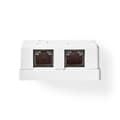 Miniatyrbilde 4 av 7: Nettverksveggboks | På veggen | 2-Port port(s) | UTP CAT6 | Rett | Hunn | Gull belagt | PVC | Hvit | Boks