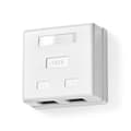 Miniatyrbilde 5 av 7: Nettverksveggboks | På veggen | 2-Port port(s) | UTP CAT6 | Rett | Hunn | Gull belagt | PVC | Hvit | Boks