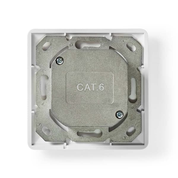 Netværksvægboks | In-wall | 2-Port port(s) | CAT6 | Lige | Hun | Guldplateret | PVC | Hvid | Box