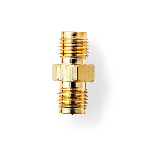 SMA adapter | SMA Hun Omvendt polaritet | SMA Hun | Guldplateret | 50 Ohm | Lige | Kobber | Guld | 2 stk. | Box