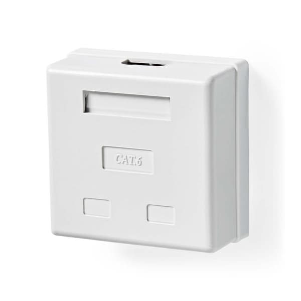 Netværksvægboks | På væggen | 2-Port port(s) | STP CAT6 | Lige | Hun | Guldplateret | PVC | Hvid | Box