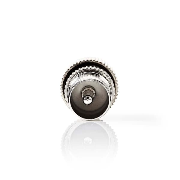 IEC (coax) | Rak | Hane | Nickelplaterad | 75 Ohm | Skruva | Kabel input diameter: 7.0 mm | Metall | Silver | 2 st. | Låda