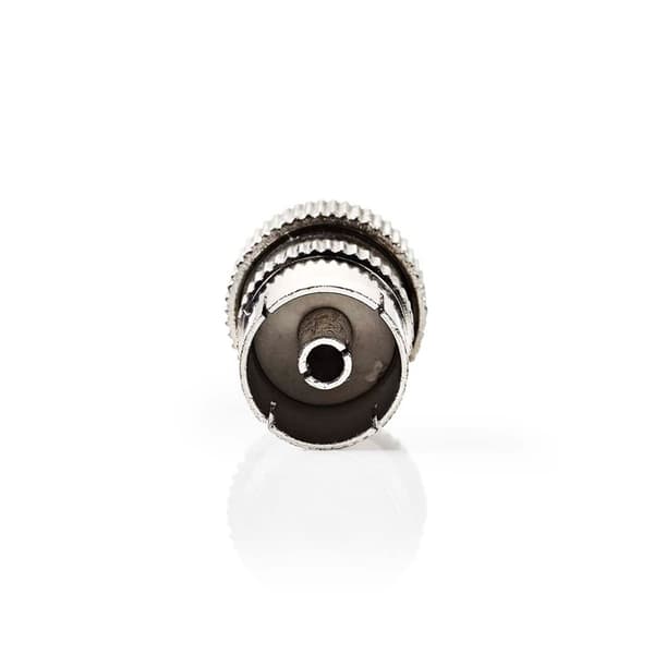 IEC (Coax) Stik | Lige | Hun | Nikkelplateret | 75 Ohm | Skru | Kabeldiameter: 7.0 mm | Metal | Sølv | 2 stk. | Box
