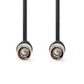 Miniatyrbilde 2 av 3: BNC Video Cable | BNC Han | BNC Han | Nikkel belagt | 75 Ohm | 1.00 m | Rund | PVC | Sort | Label