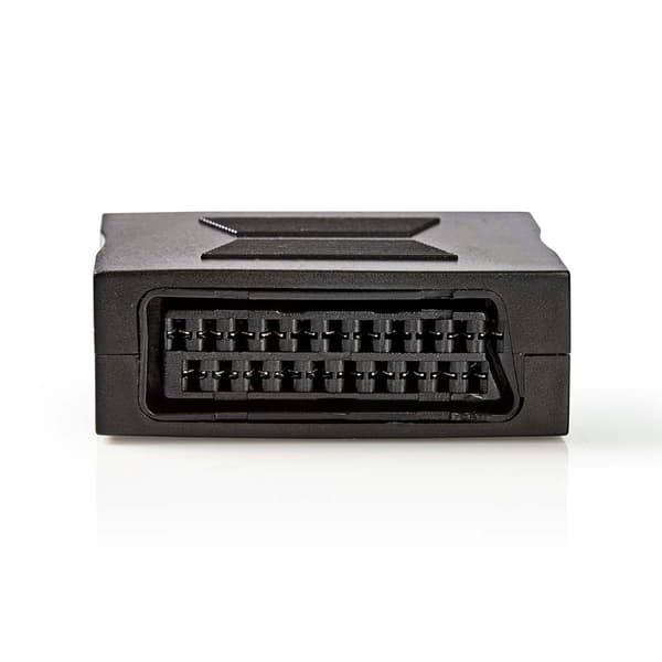 SCART-adapter | SCART Hunn | SCART Hunn | Nikkel belagt | Rett | ABS | Sort | 1 stk. | Boks