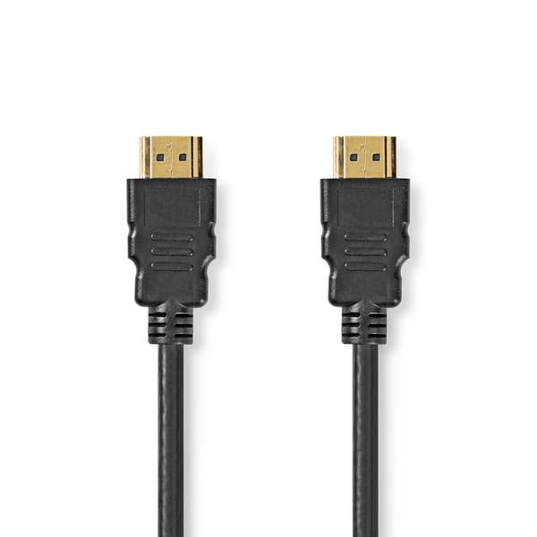 Premium High Speed ​​HDMI ™ kabel med Ethernet | HDMI™ Stik | HDMI™ Stik | 4K@60Hz | 18 Gbps | 1.00 m | Runde | PVC | Sort | Label