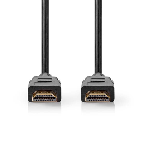Premium High Speed ​​HDMI ™ kabel med Ethernet | HDMI™ Stik | HDMI™ Stik | 4K@60Hz | 18 Gbps | 1.00 m | Runde | PVC | Sort | Label