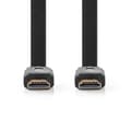 Miniatyrbillede 2 af 3: High Speed ​​HDMI ™ kabel med Ethernet | HDMI™ Stik | HDMI™ Stik | 4K@30Hz | 10.2 Gbps | 1.50 m | Fladt | PVC | Sort | Label