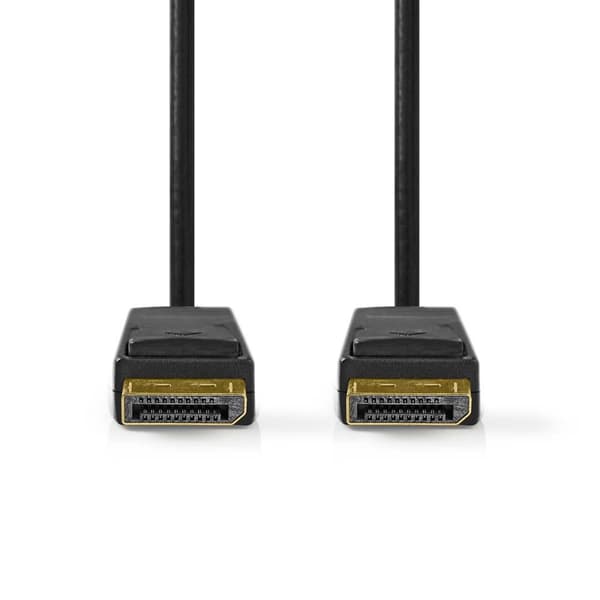 Displayport-kabel | DisplayPort Hane | DisplayPort Hane | 8K@60Hz | Guldplaterad | 2.00 m | Rund | PVC | Svart | Låda
