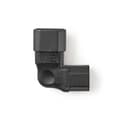 Miniatyrbilde 3 av 5: Extension Plug | IEC-320-C13 | IEC-320-C14 | Vinklet Venstre | Nikkel belagt | PVC | Sort | Boks | 1 stk.