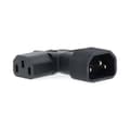 Miniatyrbilde 1 av 5: Extension Plug | IEC-320-C13 | IEC-320-C14 | Vinklet Venstre | Nikkel belagt | PVC | Sort | Boks | 1 stk.