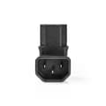 Pikkukuva 2 / 4: Laajennus Plug | IEC-320-C13 | IEC-320-C14 | Kulma, 90 ° | Niklattu | PVC | Musta | Laatikko | 1 kpl