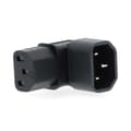 Pikkukuva 1 / 4: Laajennus Plug | IEC-320-C13 | IEC-320-C14 | Kulma, 90 ° | Niklattu | PVC | Musta | Laatikko | 1 kpl