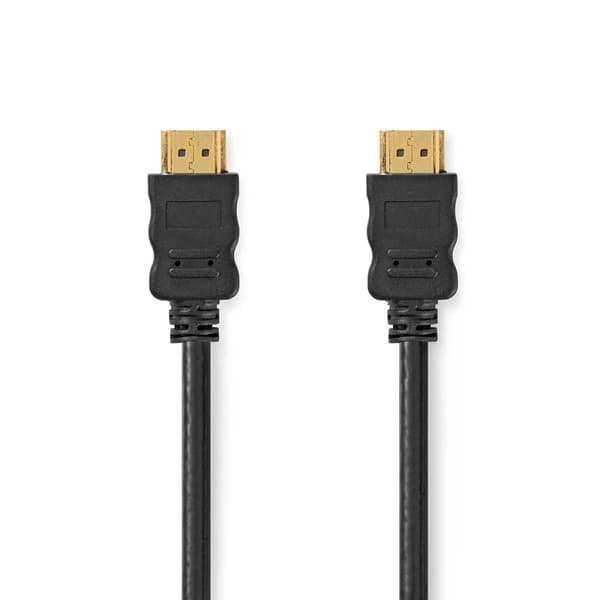 High Speed ​​HDMI ™ kabel med Ethernet | HDMI™ Stik | HDMI™ Stik | 4K@60Hz | ARC | 18 Gbps | 3.00 m | Runde | PVC | Sort | Label