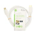 Miniatyrbillede 3 af 3: High Speed ​​HDMI ™ kabel med Ethernet | HDMI™ Stik | HDMI™ Stik | 4K@60Hz | ARC | 18 Gbps | 2.00 m | Runde | PVC | Hvid | Label