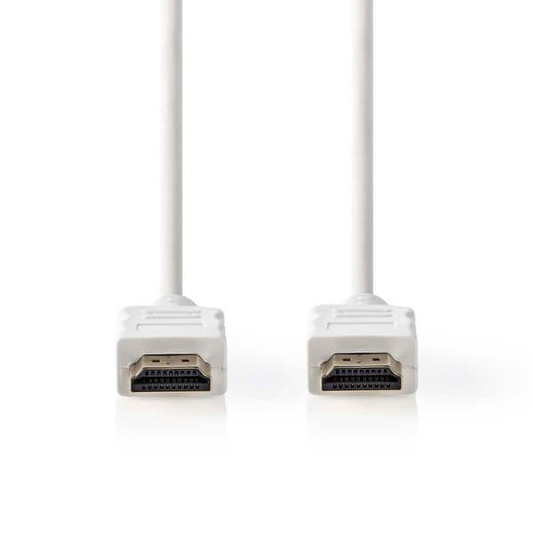 High Speed ​​HDMI ™ kabel med Ethernet | HDMI™ Stik | HDMI™ Stik | 4K@60Hz | ARC | 18 Gbps | 2.00 m | Runde | PVC | Hvid | Label