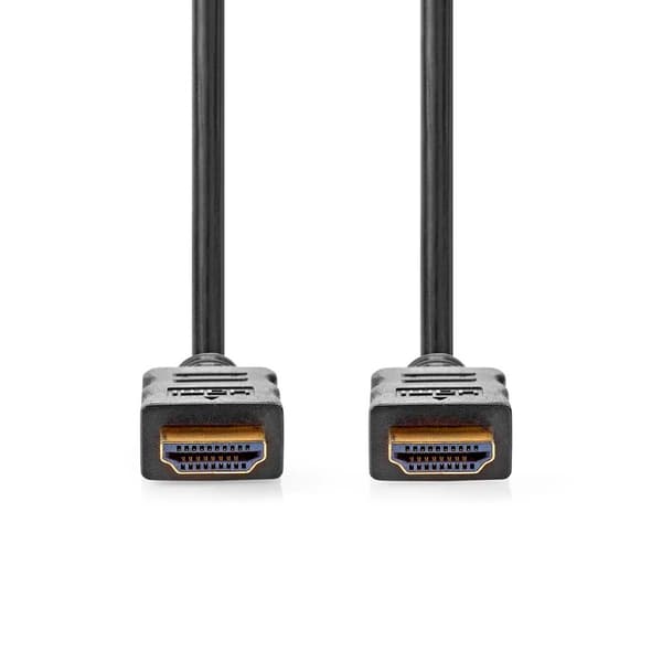 High Speed ​​HDMI ™ kabel med Ethernet | HDMI™ Stik | HDMI™ Stik | 4K@60Hz | ARC | 18 Gbps | 5.00 m | Runde | PVC | Sort | Label