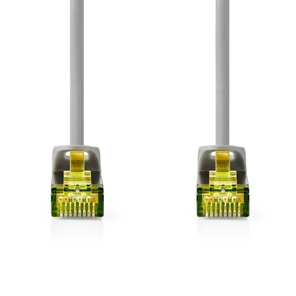 Cat 8.1 nettverkskabel | S/FTP | RJ45 Han | RJ45 Han | 10.0 m | Rund | LSZH | Grå | Label