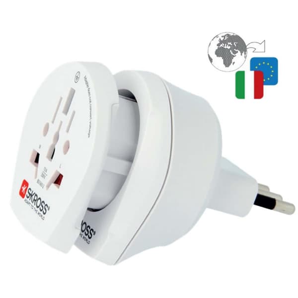Rejseadapter Combo - Verden-til-Italy Jordet