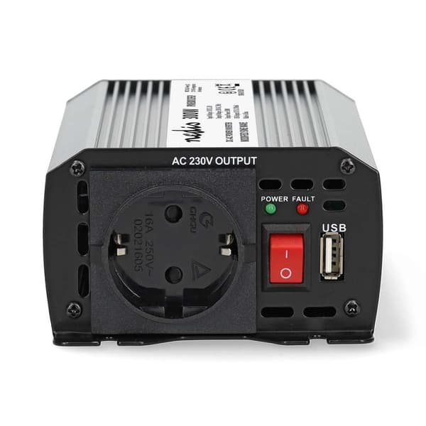 Power Inverter Modifisert sinusbølge | Inngangsspenning: 12 V DC | Enhetens strømuttak: Type F (CEE 7/3) / USB-A | 230 V AC 50 Hz | 300 W | Topp effek