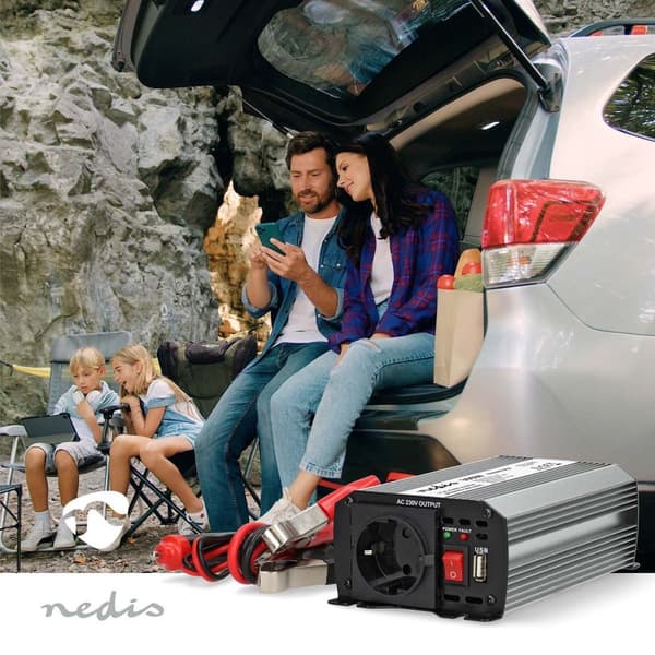 Power Inverter Modifisert sinusbølge | Inngangsspenning: 12 V DC | Enhetens strømuttak: Type F (CEE 7/3) / USB-A | 230 V AC 50 Hz | 300 W | Topp effek