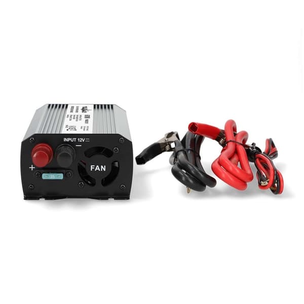 Invertteri Muunnettu Siniaalto | Tulojännite: 12 V DC | Laitteen lähtövirran liittimet: Type F (CEE 7/3) / USB-A | 230 V AC 50 Hz | 600 W | Lähtöliitä