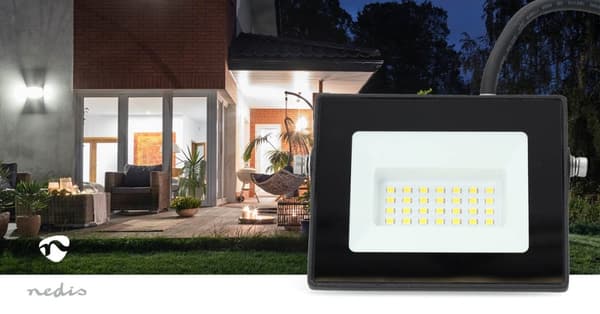 LED Projektorer | 4000 K | Nominell lysfluks: 1620 lm | IP65 | 1.00 m | Energiklasse: F | 220 - 240 V AC 50/60 Hz | 20 W