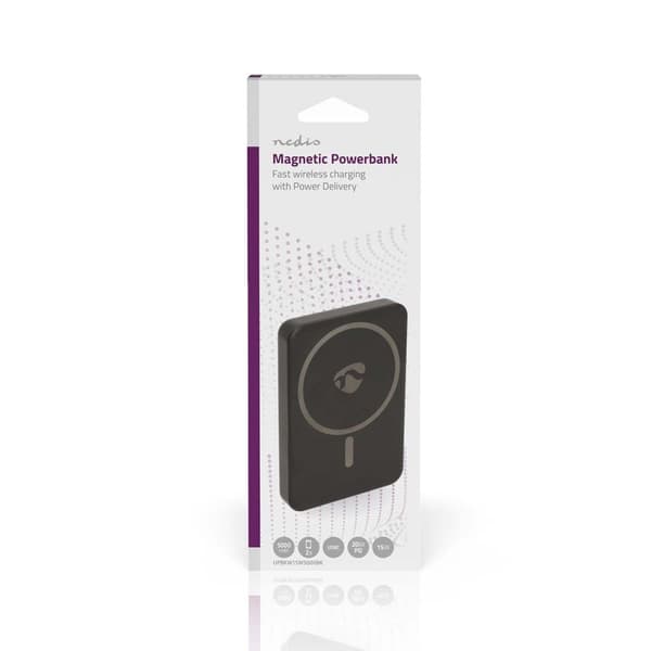 Power Bank | 5000 mAh | Trådløs lading | 1.67 / 2.22 / 3.0 A | Antall utganger: 1 | Utgangstilkobling: 1x USB-C™ | Inngangstilkobling: 1x USB-C™ | PD3