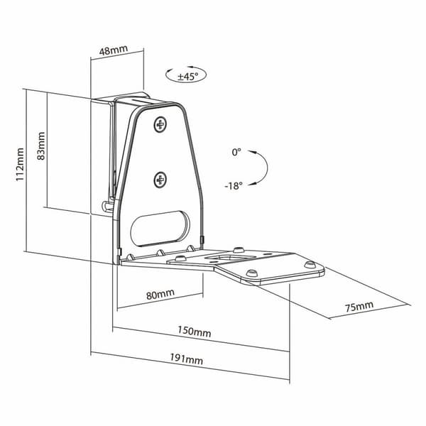 Speaker Mount | Kompatibel med: Sonos® Era300 | Vegg | 5 kg | Tilt / Vribar | Tiltbar | Roterbar | ABS / Metall | Hvit