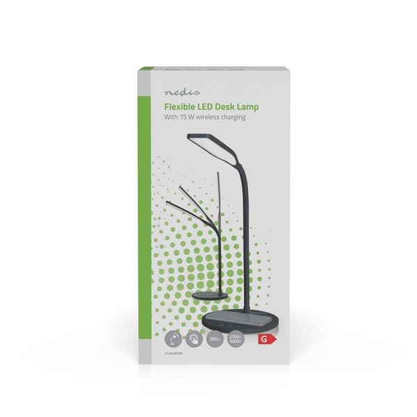 LED-lampa med trådlös laddare | Dimmer - På enhet | LED / Qi | 15 W | Med dimning | Kall Vit / Natural White / Varm Vit | 2700 - 6500 K